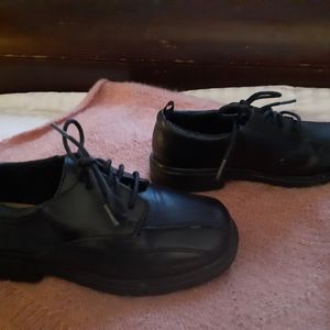 Little boys black dress shoes brand George size 12